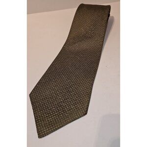 Domenico Franco Italian Silk Tie Stunning Green/yellow 59”x4” Made In Canada